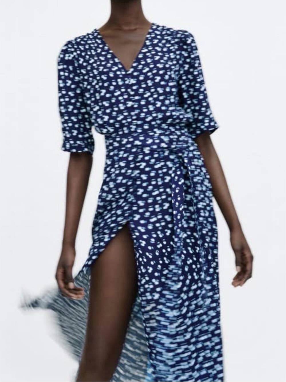 G. Goop Navy Blue Cherry Midi Market White Dress size 0